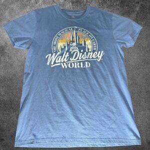 Walt Disney World Most Magical Place On Earth Graphic T-Shirt Blue Adult Medium